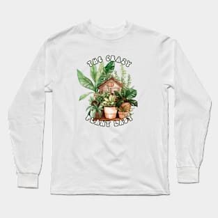 The Crazy Plant Lady | Earthy Boho Houseplant Long Sleeve T-Shirt